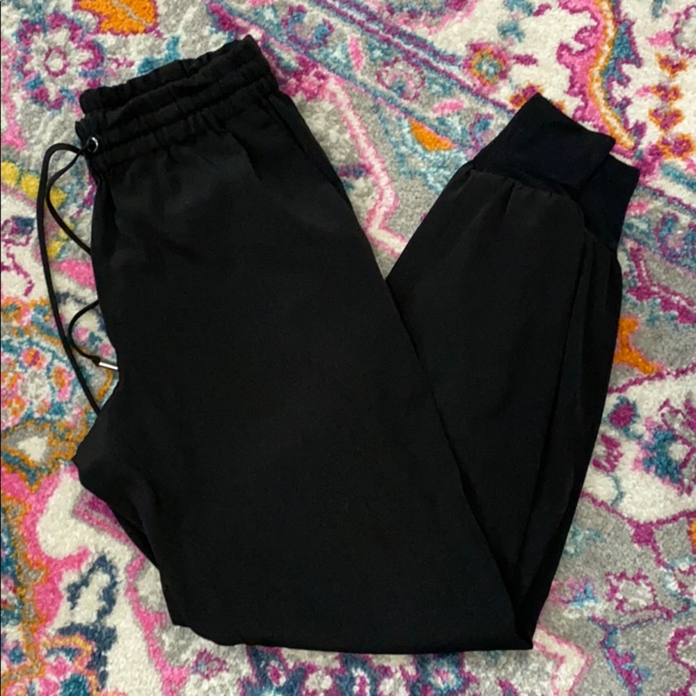 Express Black Parachute Pants Jogger Style